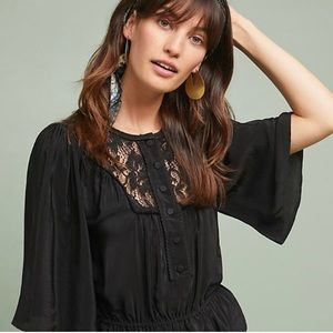 Anthro-FeatherBone Peplum blouse